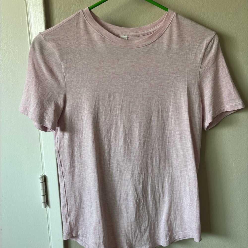 Lululemon Athletica Pink Fitted Short Sleeve T-Shirt